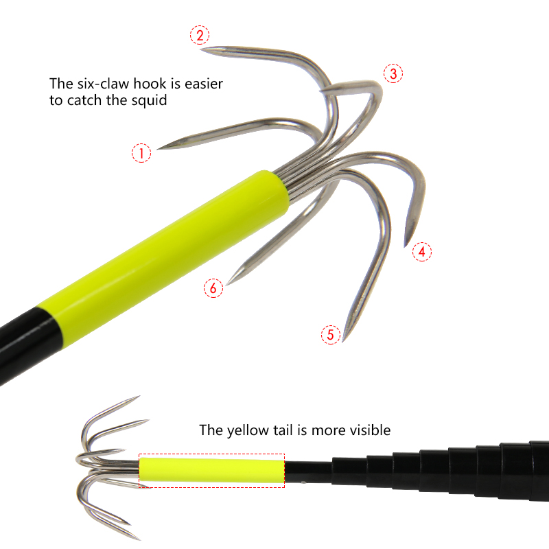 4/3 متر تلسكوبي الحبار Gaff مر - مراجعة Fishing Equipment Carp وسعره