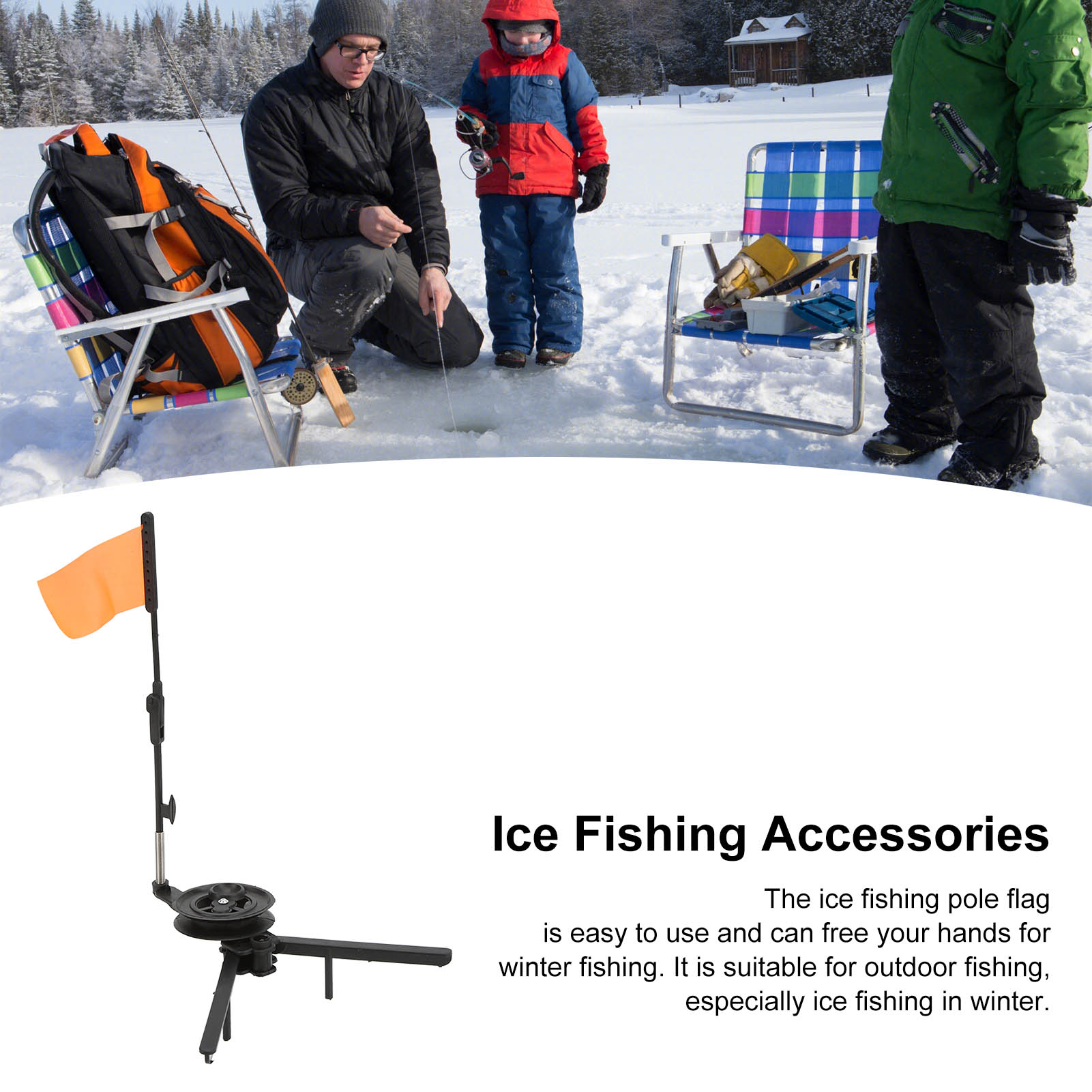 عصا صيد الجليد القابلة للطي مع - مراجعة Ice Fishing Tip Up وسعره